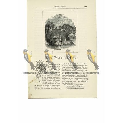Stoke (Pogeis, Pogis) Poges, Bucks, Book Illustration (Print), 1891