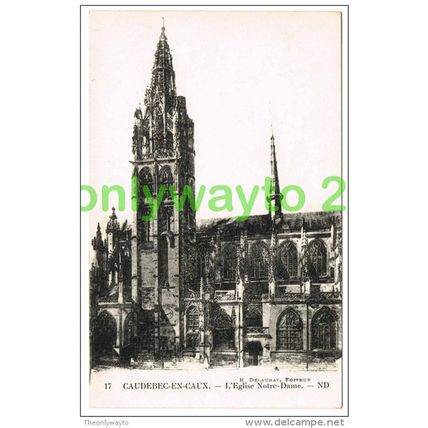 CAUDEBEC-EN-CAUX, L'EGLISE NOTRE DAME (2), FRANCE, 1910/20s?, Postcard