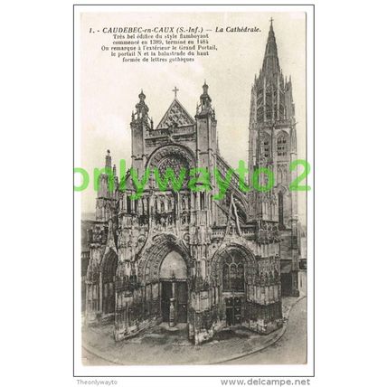 CAUDEBEC-EN-CAUX, LA CATHEDRALE, SEINE MARITIME, FRANCE, 1910/20s?