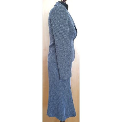 Blue White Stripe Jacket Skirt, GVB Dream, Suit 8 UK 40EU