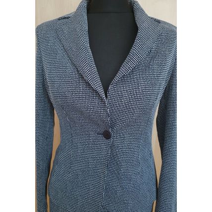 Blue White Stripe Jacket Skirt, GVB Dream, Suit 8 UK 40EU