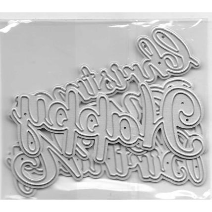 Apple Blossom. Winter Occasion Words Die Set. Die Cutting Cardmaking Crafts