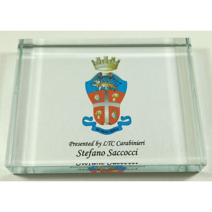 Lancashire Police National Intelligence Analyst Conference Glass Paperweight