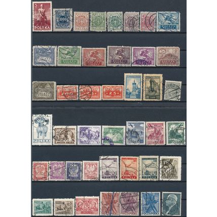 1200+ Stamp Selection - Poland - Used Hinged