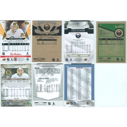 Linus Ullmark 7x card lot incl Retro