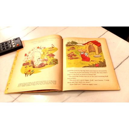 Old Vintage Little Golden Book Dennis The Menace And Ruff (C) Third Edition 1959