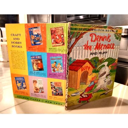 Old Vintage Little Golden Book Dennis The Menace And Ruff (C) Third Edition 1959