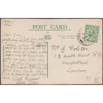 Tavistock Road, Princetown, Dartmoor, Devon, 1911 - WH Smith RP Postcard