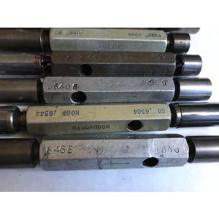 LOT THE PIPE MACHINERY GO NO GO PLUG GAGE .633,.645,.636,.631,.6054,650,.6550,ET