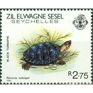 Zil Elwannyen Sesel 1983 Wildlife 2r75 Black Terrapin Unmounted Mint SG 46 stamp