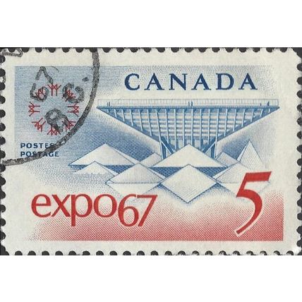 CANADA, Montreal World Fair, blue & red 1967, 5c, #3