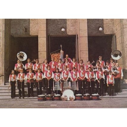 Spielmannszug Ludwigshafen Gartenstadt 1954 Brass Band German Germany Postcard