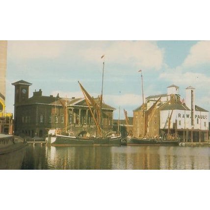 Will Everard Thalatta Boat Ship At Ipswich 1970s Postcard