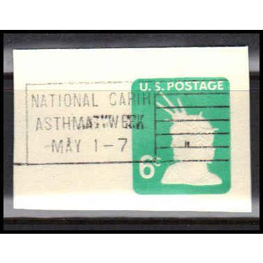 Used U551 6c Statue of Liberty Very Fine Cut Square Z2907
