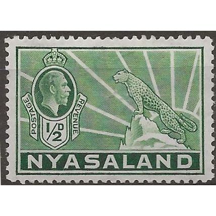 Nyasaland (BCA) 1934 SG114 1/2d Green Mounted Mint . .. .