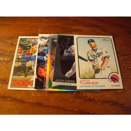 2016-2022 Panini/Topps, 6-Cards, w/Inserts, Variations, JUSTIN TURNER, Dodgers