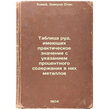 Tablitsa rud, imeyushchikh prakticheskoe znachenie s ukazaniem protsentnogo s...