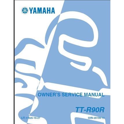 YAMAHA TT-R90R OWNERS SERVICE MANUAL MOTORCYCLE 132 PAGES IN ENGLISH