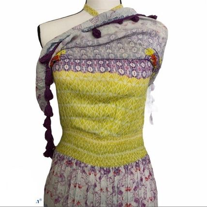Raga Tropicbird Boho Tassel Halter Dress Women's XS Summer Beach Resort