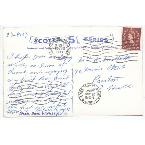 Stalybridge Road Ashton-Under-Lyne Postcard RP Lancashire 1957 Scott's Series