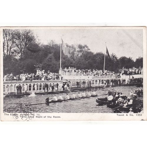 The Eights Oxford No12 a Last Night of the Races Oxfordshire Postcard (OX 75589)
