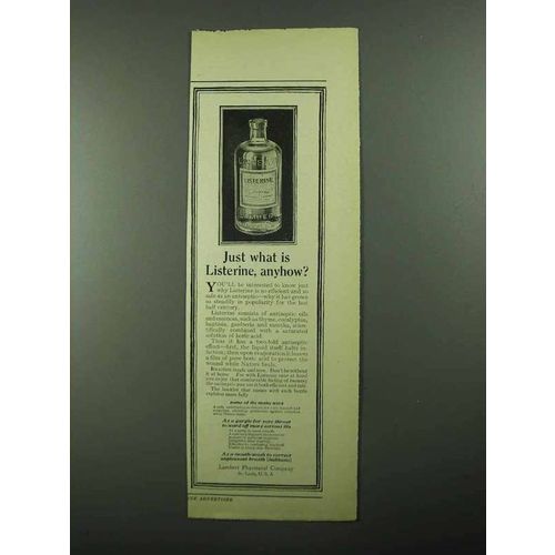 1922 Listerine Antiseptic Ad - Just What is Listerine