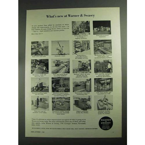 1968 Warner & Swasey Machinery Ad - What's New