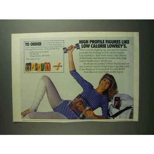 1984 Lowrey's Meat Snacks Ad - Linda Evans