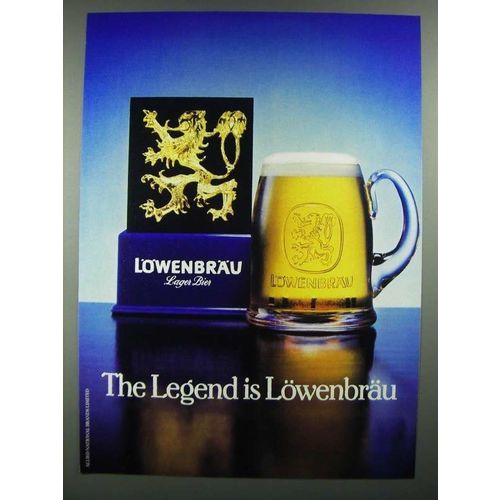 1984 Lowenbrau Beer Ad - The Legend is Lowenbrau