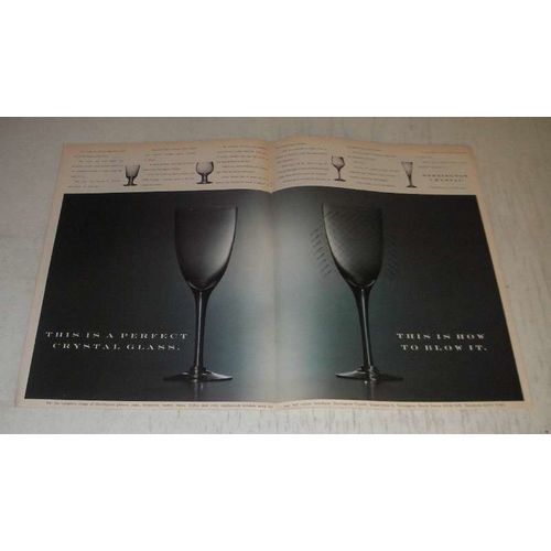1989 Dartington Crystal Ad - This is a perfect crystal glass