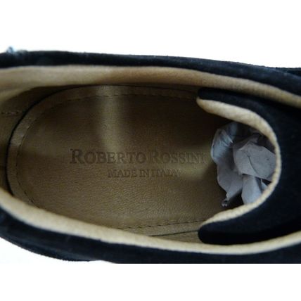 ROBERTO ROSSINI BLACK SUEDE STRAP TRAINERS / SHOES UK 10 £119 BNIB