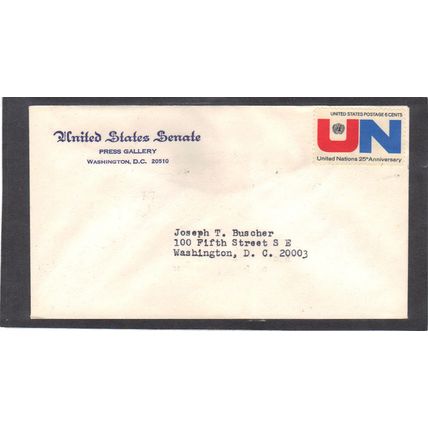 FDC Senate 1419 6c United Nations Unused (No Cachet-Typed/A) CV41209