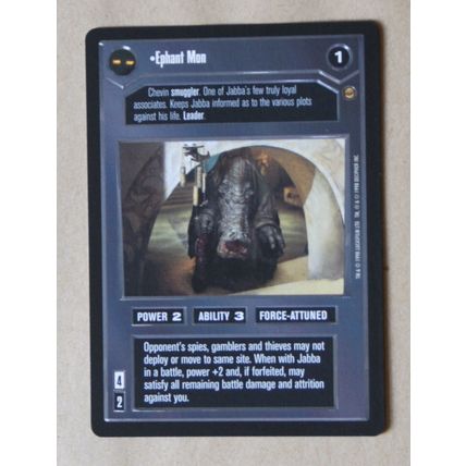 Star Wars CCG: Jabba's Palace Limited # Ephant Mon (A) 1998 dark decipher