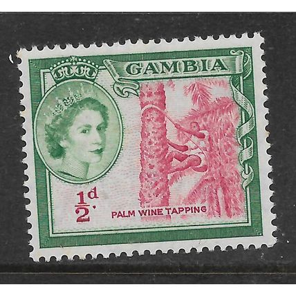 GAMBIA 1953 1/2d TAPPING FOR PALM WINE SG 171 M / MINT