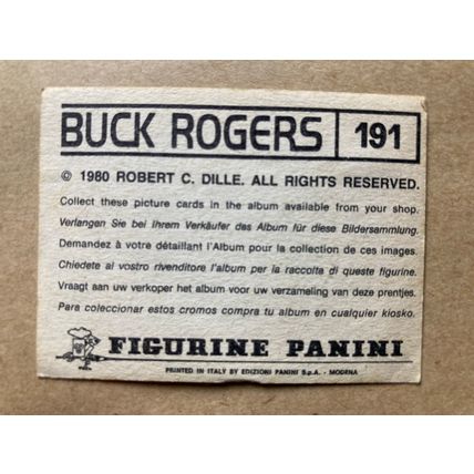 Buck Rogers Sticker # 191 (A) unused 1980 Panini
