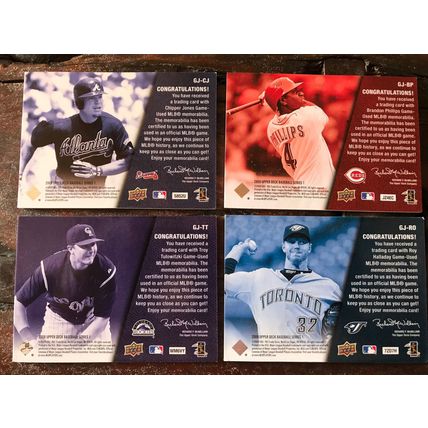 4 x Game Day Jersey Cards Upper Deck MLB – series 1 2009 BC1803