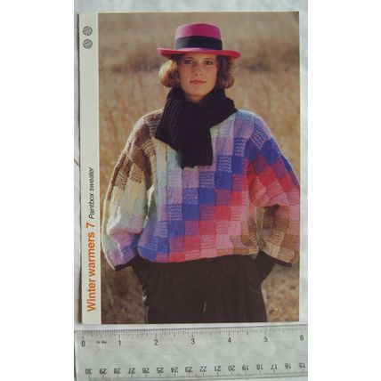1986 Winter Warmers 7 Paintbox sweater, DK