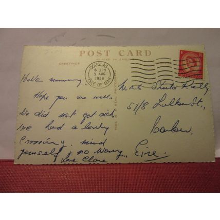 THE PROMENADE, DOUGLAS, Isle of Man used postcard RP 1958 pm =