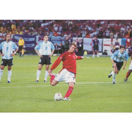 David Beckham 2002 World Cup Argentina Football Goal Postcard