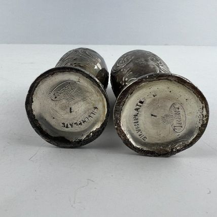Silverplate Trent Salt and Pepper Shakers Vintage
