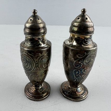 Silverplate Trent Salt and Pepper Shakers Vintage