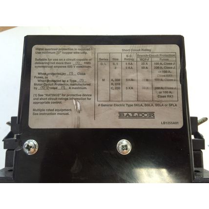 BALDOR LB0001A04,MA7-016-CA SOFT START CONTROL, 3-PH,16 AMP,208-230/460 VAC,TC