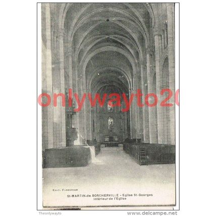 St Martin de Boscherville, Eglise St Georges, Interieur, France, 1910/20s?