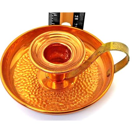 Coppercraft Guild Taunton, Mass. Candle Holder & Cup 2.5 Inches High Vintage Set