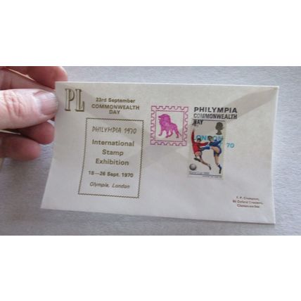 1970 Cover - Philympia Stamp Exhibition - 1966 Football World Cup