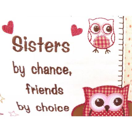 Small Pillow Decorative Sisters by Chance Friends by Choice 8 CM Gift Sibling
