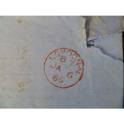 1866 GB QV 1d Red stamp LO Plate 91 cover Charles Prest Wesleyan Islington