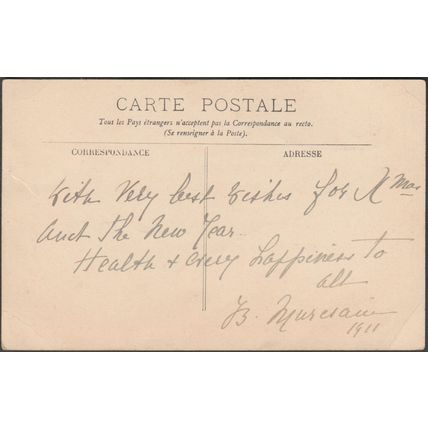 Détail de la Colonnade, Le Cloître, Le Mont-Saint-Michel, c.1910 - Lévy CPA LL85