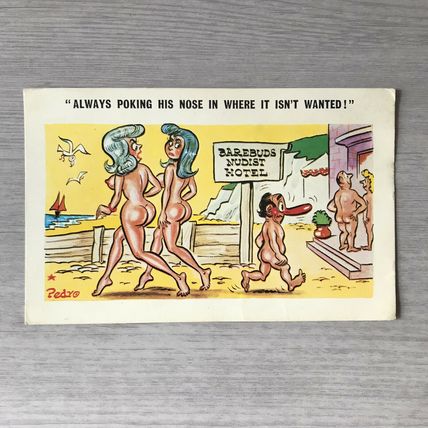 Saucy Seaside Comic Postcard Sunny Pedro Series Sticking Nose In 165 UNUSED GC
