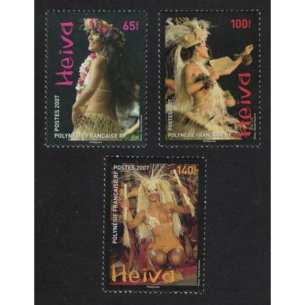 Fr. Polynesia Dancers Heiva 2007 3v 2007 MNH SG#1057-1059